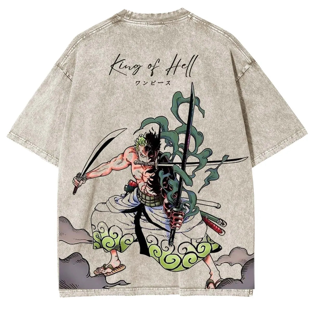T-SHIRT OVERSIZE ZORO "HAKI" | ONE PIECE-thumbmail-3