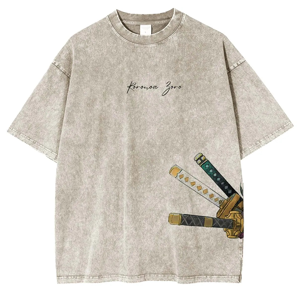 T-SHIRT OVERSIZE ZORO "HAKI" | ONE PIECE-thumbmail-4