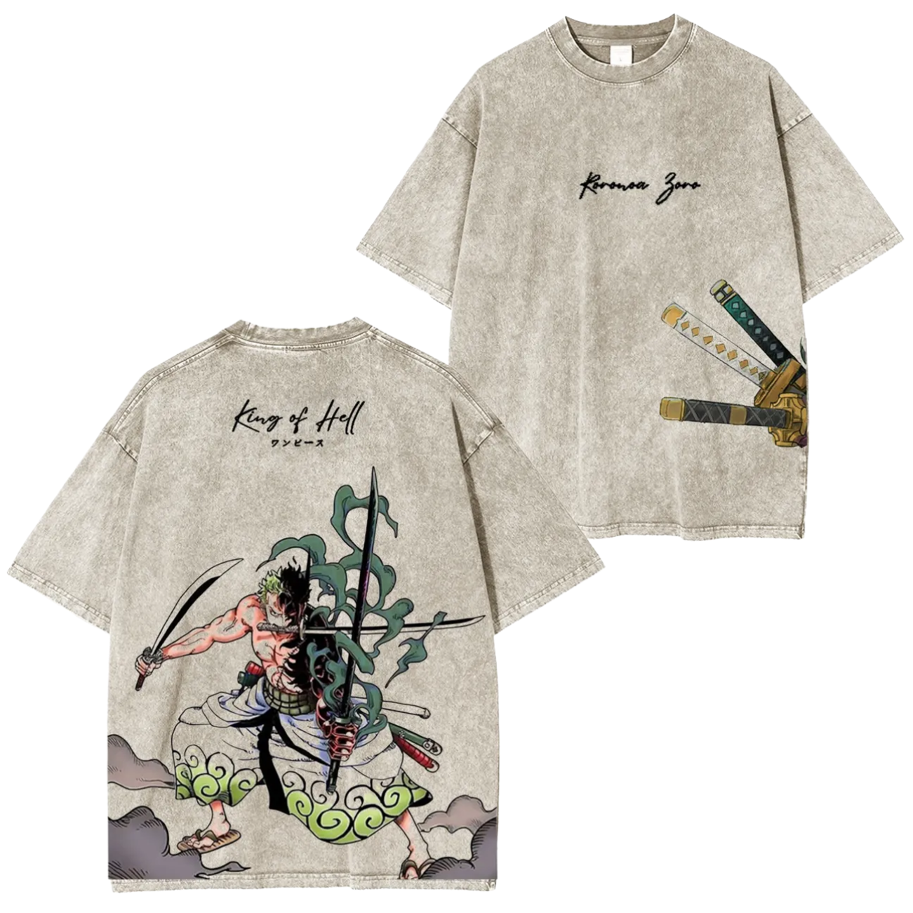 T-SHIRT OVERSIZE ZORO "HAKI" | ONE PIECE