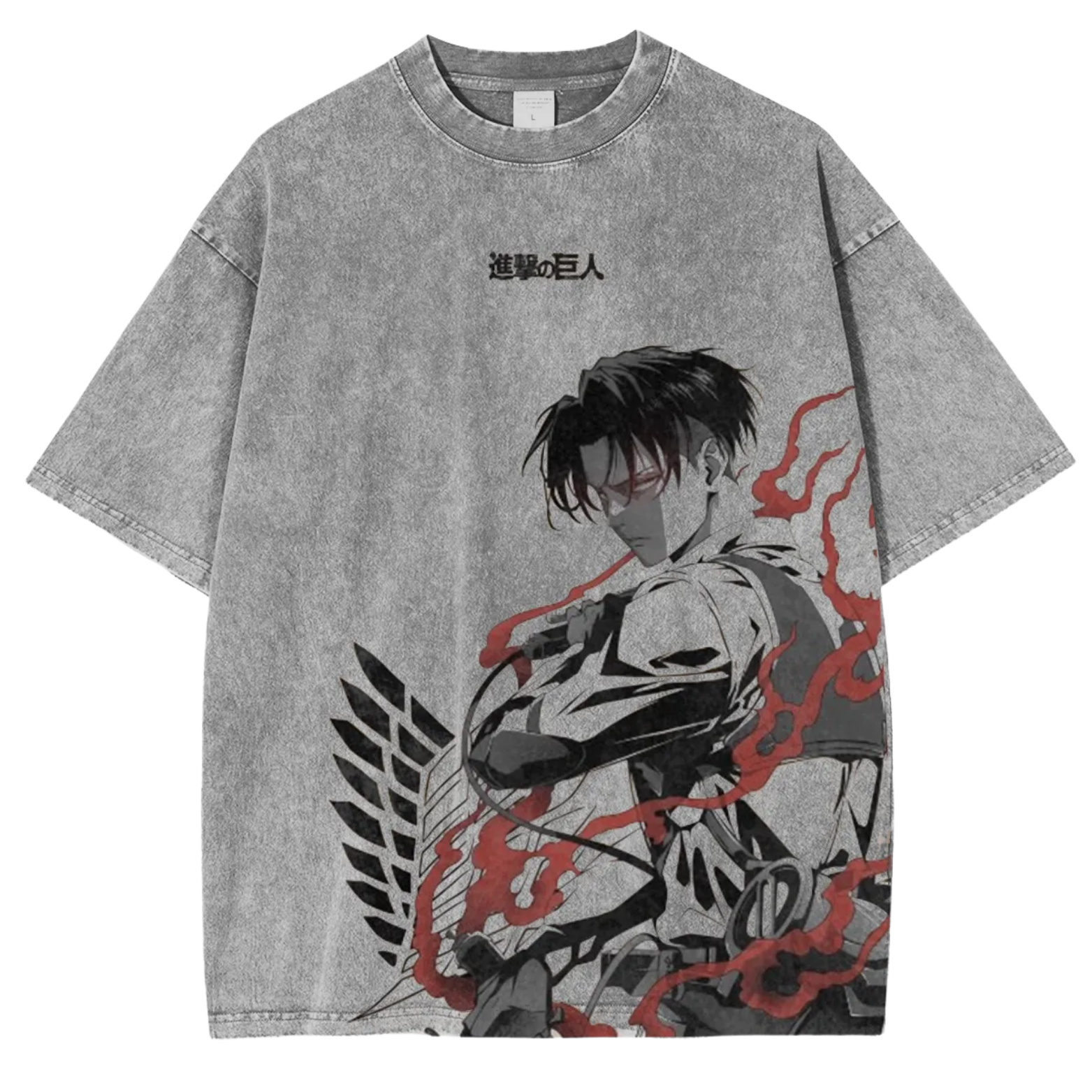 T-SHIRT OVERSIZE LEVI ACKERMAN | ATTAQUE DES TITANS