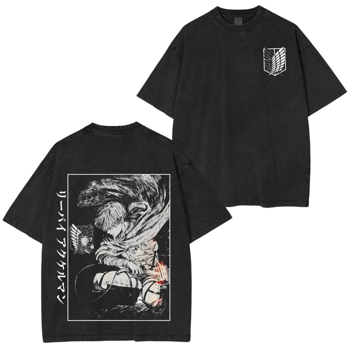 T-SHIRT OVERSIZE LEVI ACKERMAN | ATTAQUE DES TITANS