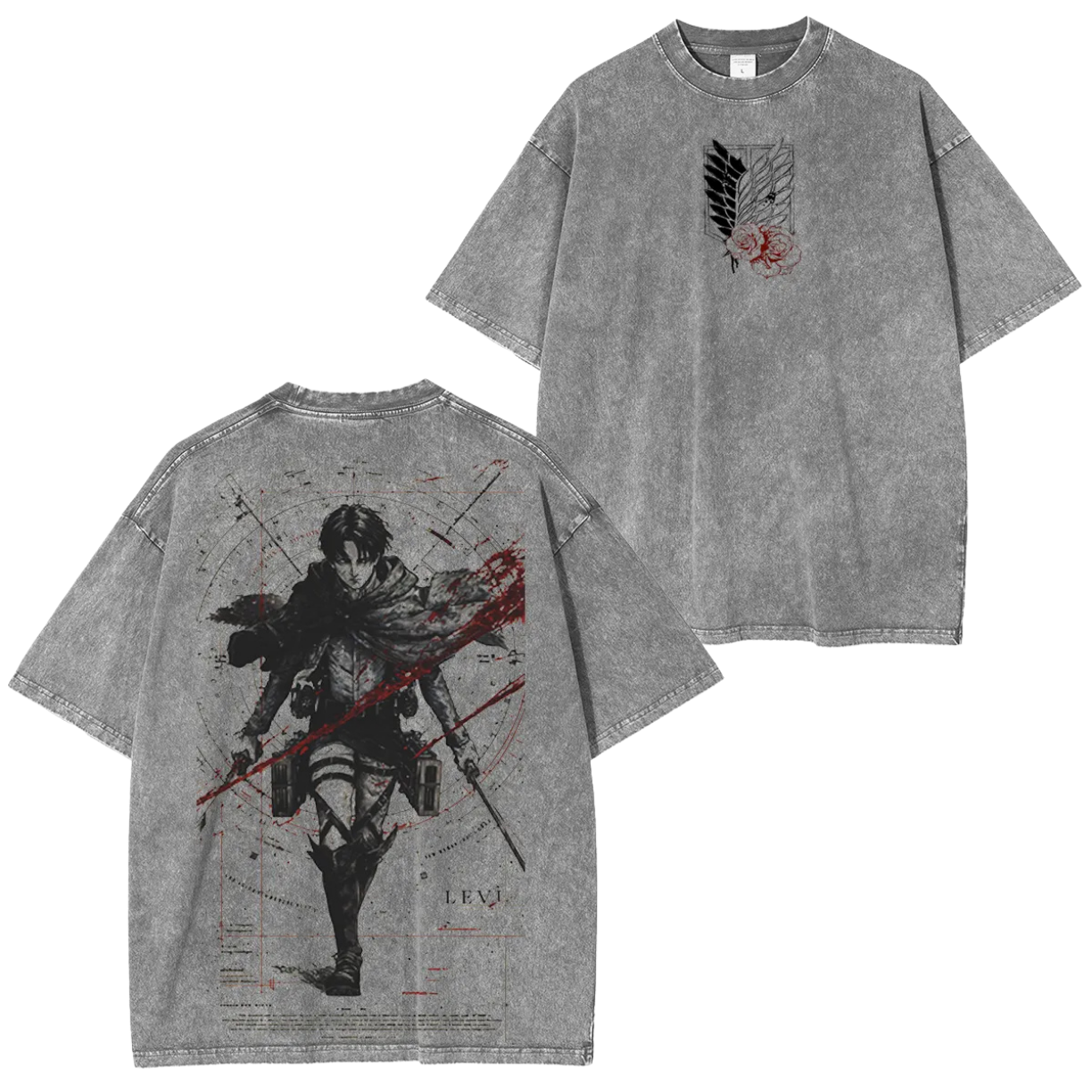 T-SHIRT OVERSIZE LEVI ACKERMAN | ATTAQUE DES TITANS
