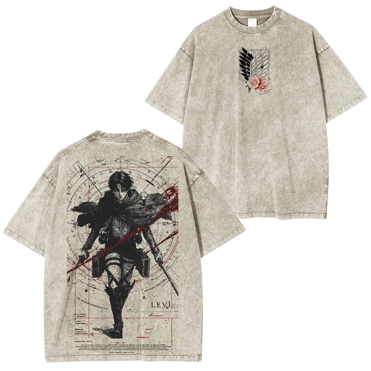 T-SHIRT OVERSIZE LEVI ACKERMAN | ATTAQUE DES TITANS