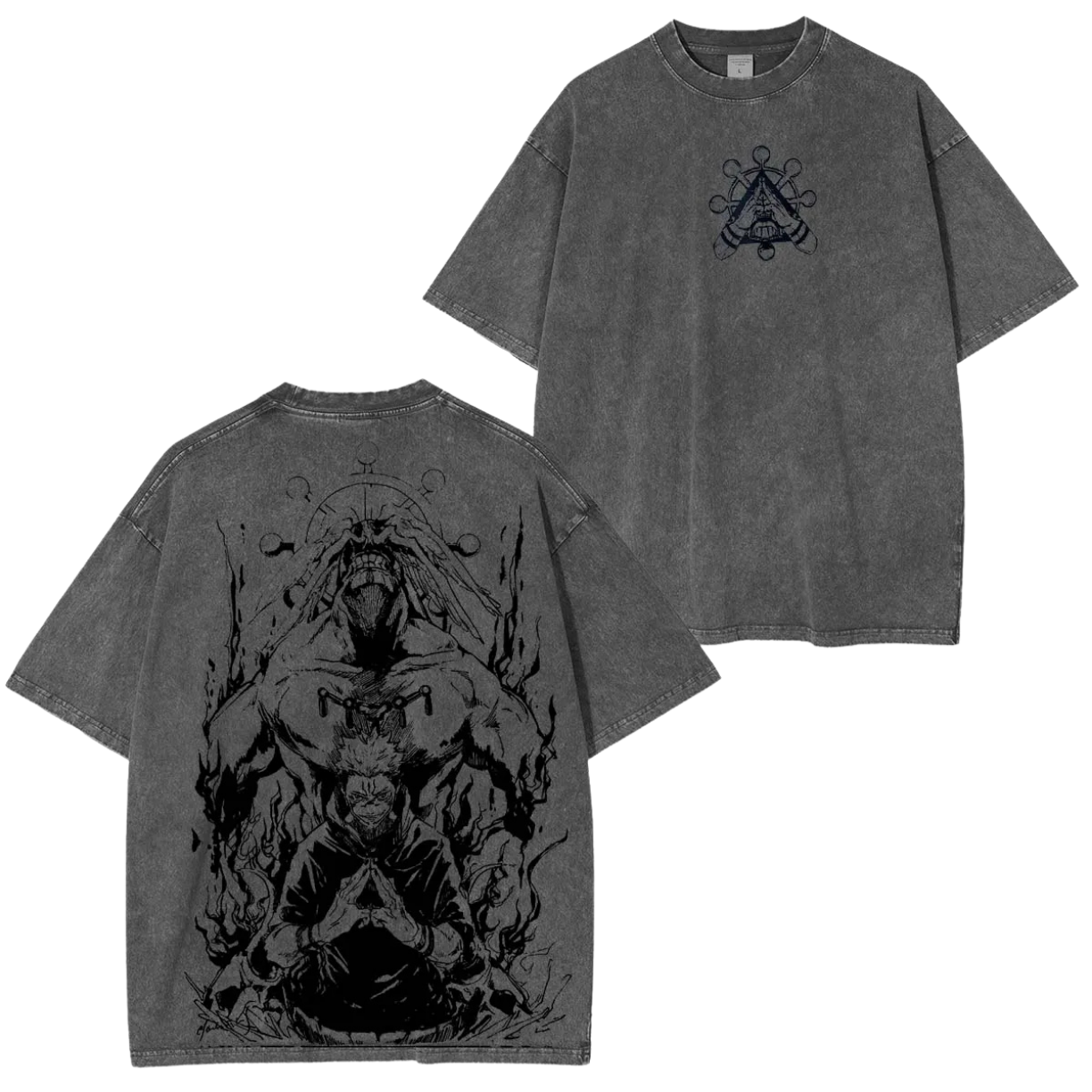 T-SHIRT OVERSIZE SUKUNA & MAHORAGA | JUJUTSU KAISEN
