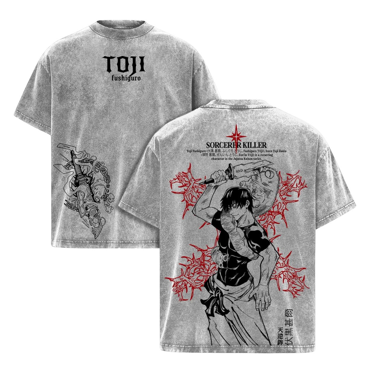 T-SHIRT OVERSIZE TOJI FUSHI GURO | JUJUTSU KAISEN
