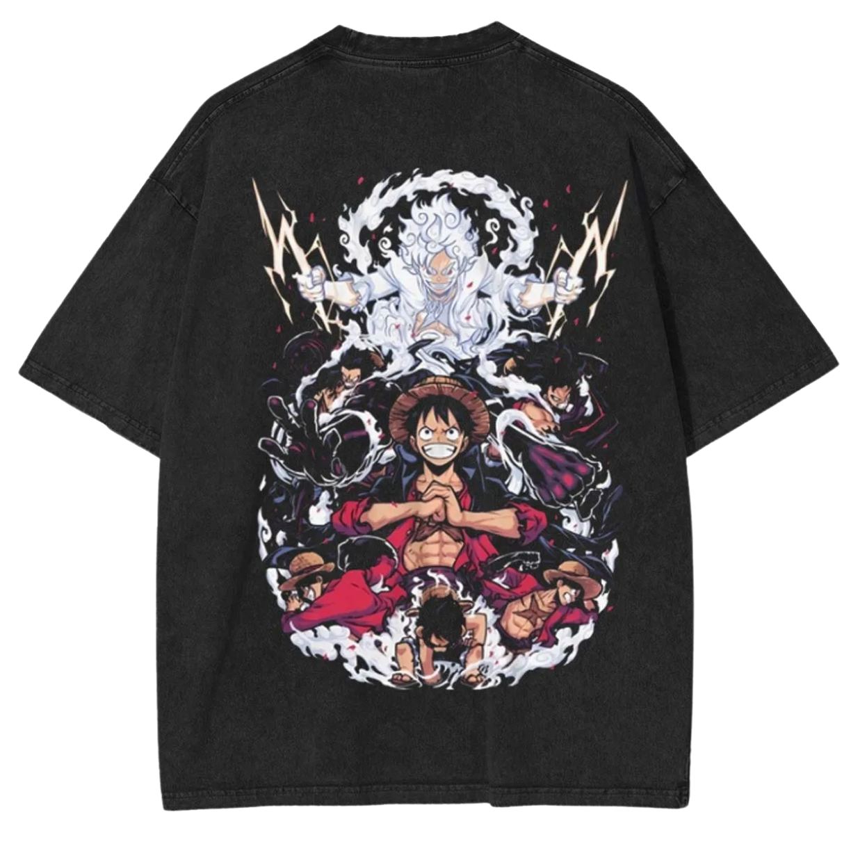 T-SHIRT OVERSIZE LUFFY "ALL TRANSFORMATIONS" | ONE PIECE-thumbmail-3
