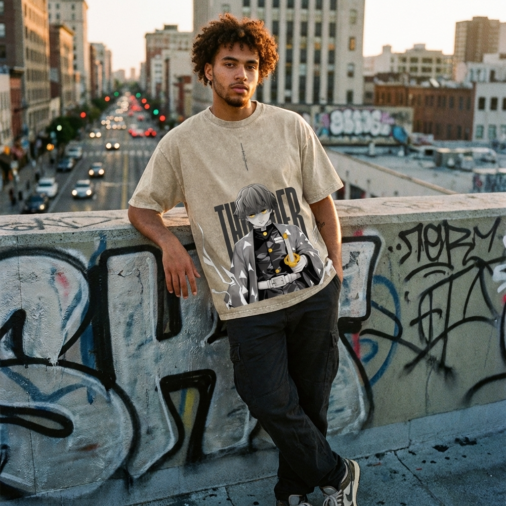 T-SHIRT OVERSIZE OVERSIZE ZENITSU | DEMON SLAYER