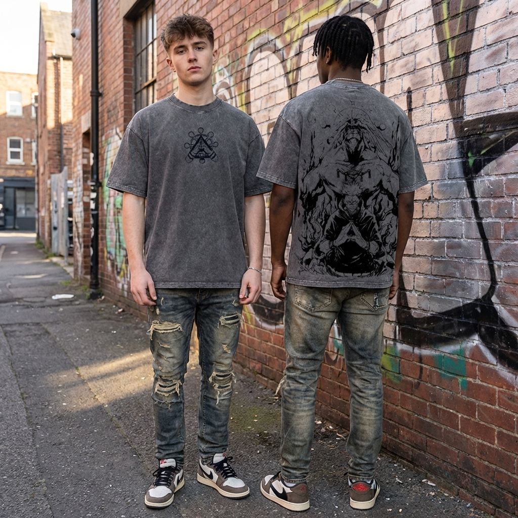 T-SHIRT OVERSIZE SUKUNA & MAHORAGA | JUJUTSU KAISEN