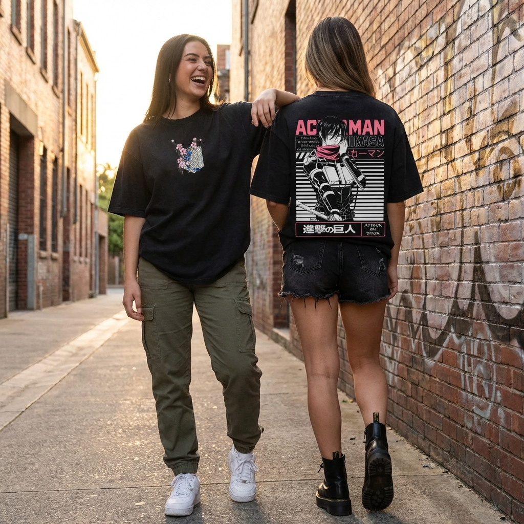 T-SHIRT OVERSIZE MIKASA | ATTAQUE DES TITANS