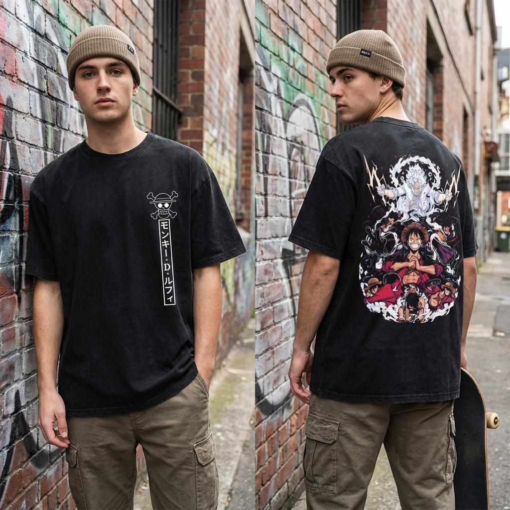 T-SHIRT OVERSIZE LUFFY "ALL TRANSFORMATIONS" | ONE PIECE